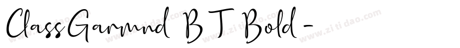 ClassGarmnd BT Bold字体转换